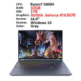 Lenovo Legion R9000K 2021 e-sports 16inch Gaming Laptop AMD R9-5900H/R7 5800H GeForce RTX 3060/3070/3080 2.5K Backlit metal body